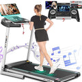Smart Folding Treadmill Machine with TV Screen and WiFi T417
