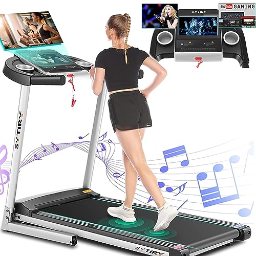 Smart Folding Treadmill Machine with TV Screen and WiFi T417