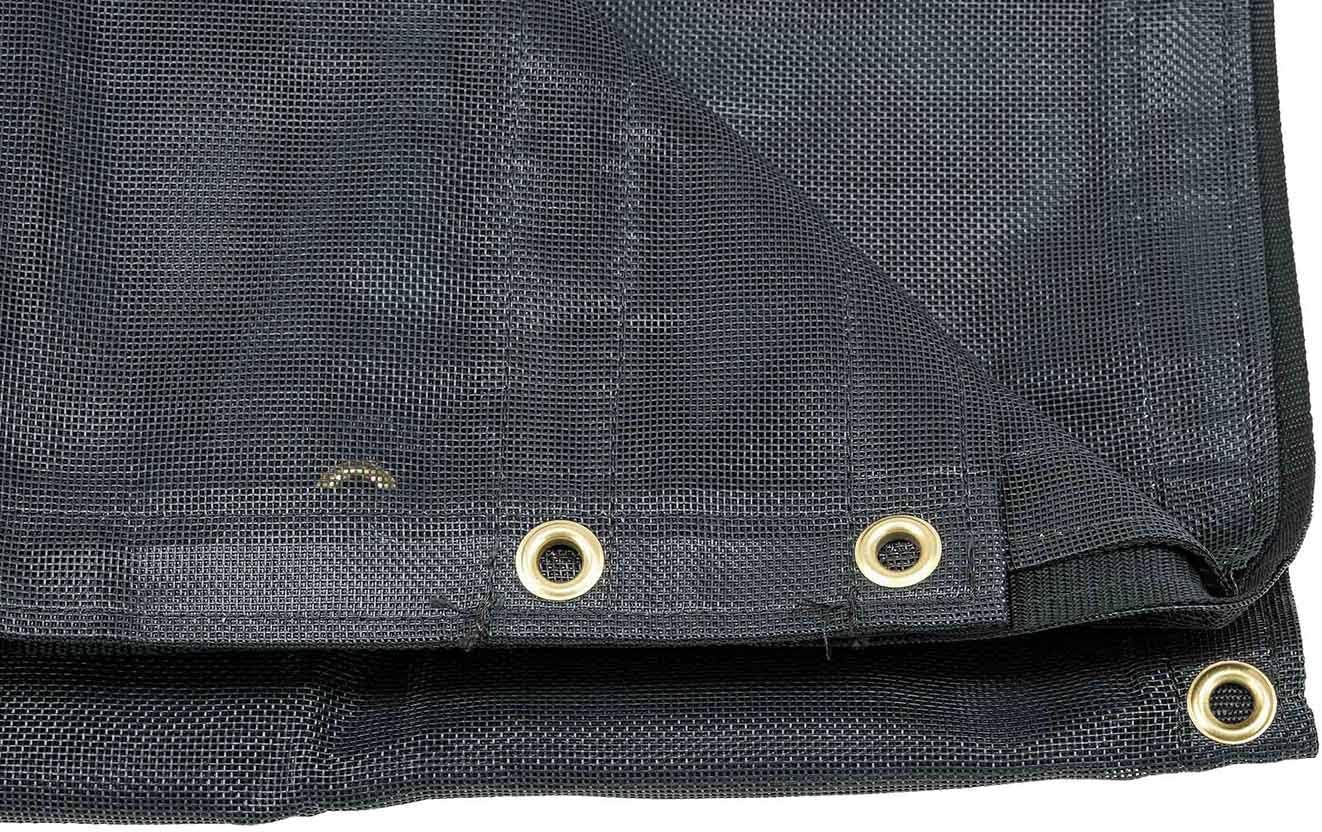 7' x 20' Vinyl Coated Mesh Tarps Cover with Double Pocket T9082
