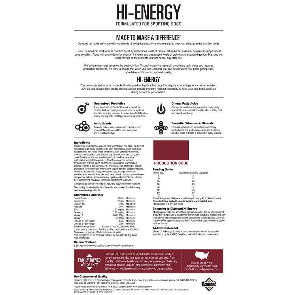 Diamond Hi-Energy Dog Food S11681