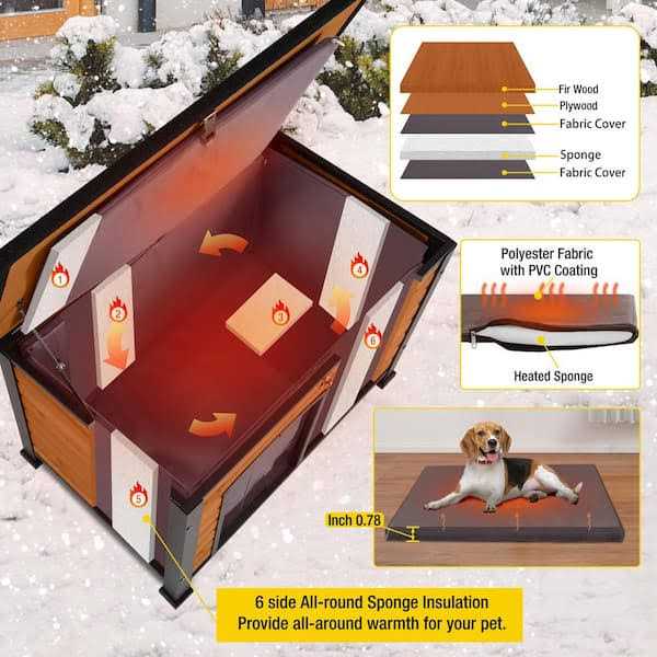 Insulated Outdoor Dog House with Liner Q3036