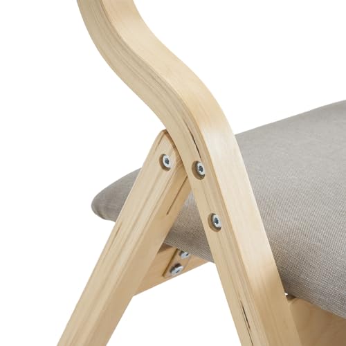 Wooden Padded Folding Chairs 2 Pack with Cushions X25381