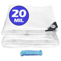 8x8 FT Heavy Duty Clear Vinyl Tarp C388316