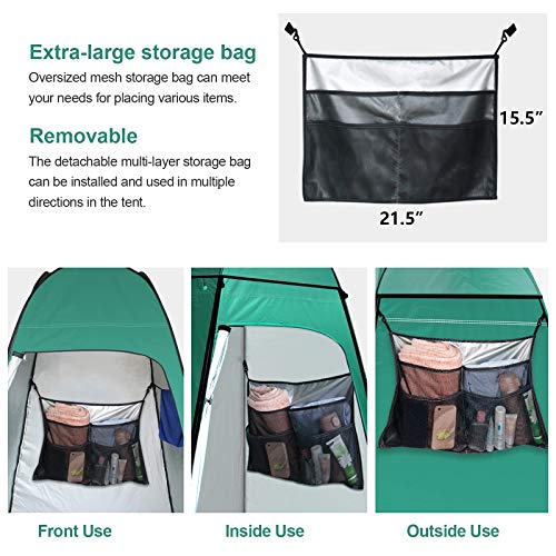 Pop-Up Privacy Tent Camping Portable Toilet Tent Outdoor Bathroom Changing Dressing Room Instant Privacy Shelters Extra-Tall UPF 50+ I740925
