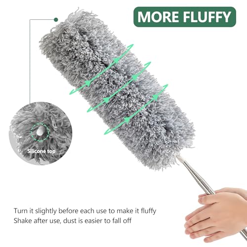 100-inch Extra-Long Bendable Microfiber Duster with Extension Pole D958083