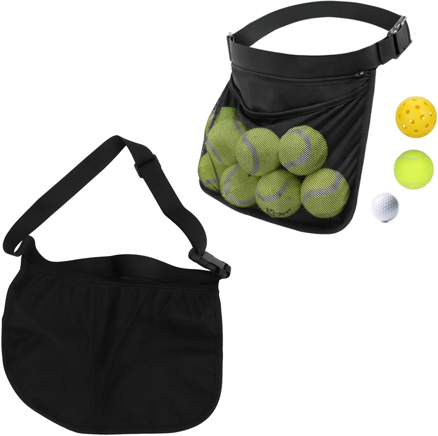 Black Oxford Cloth Waist Belt Bag Pouch E949