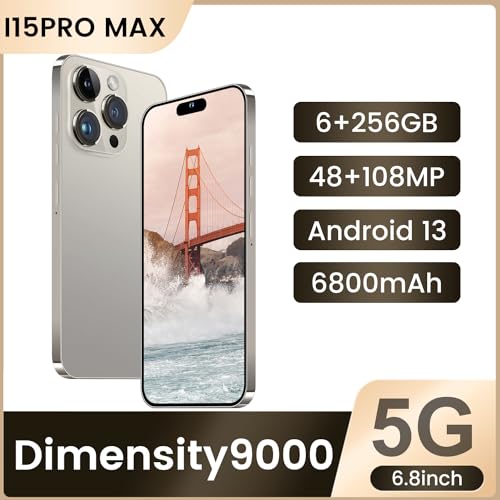 Unlocked Smartphone 6.8" HD Screen 6800mAh 6+256GB with 128GB Memory Card N329