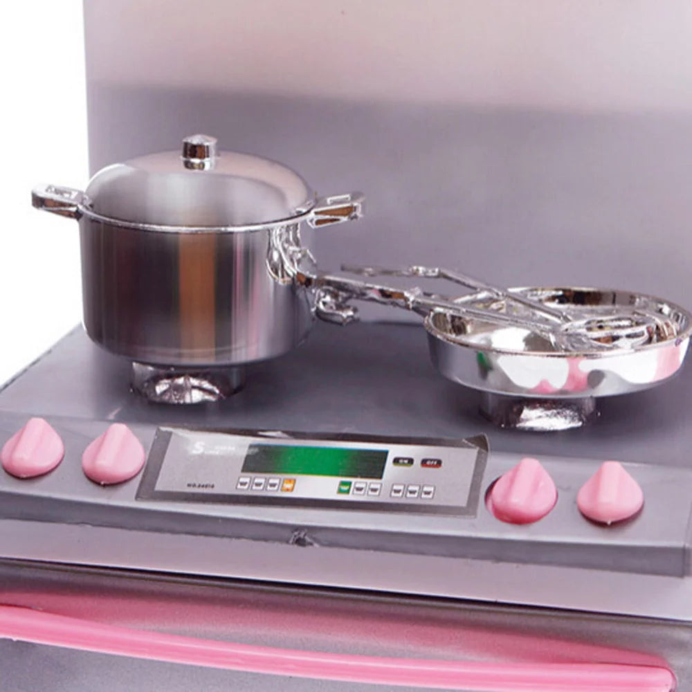 Mini Kids Kitchen Pretend Play Cooking Set Cabinet Stove Toy, 12.5 x 9.5 x 3 inch D7910