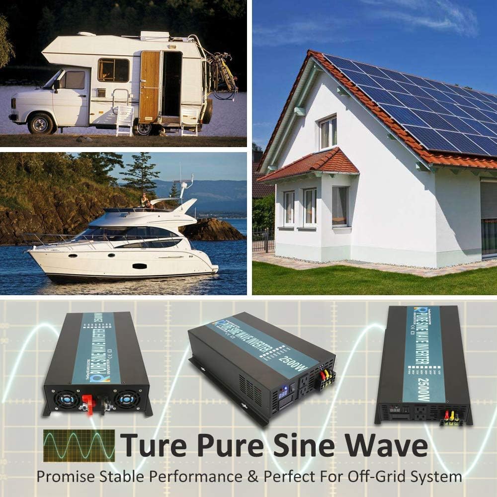 2500W 24VDC to 120VAC Pure Sine Wave Inverter T81347