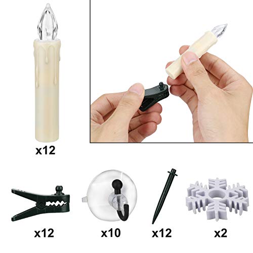 10 PCS LED Flameless Taper Candle with Remote Timer T62106