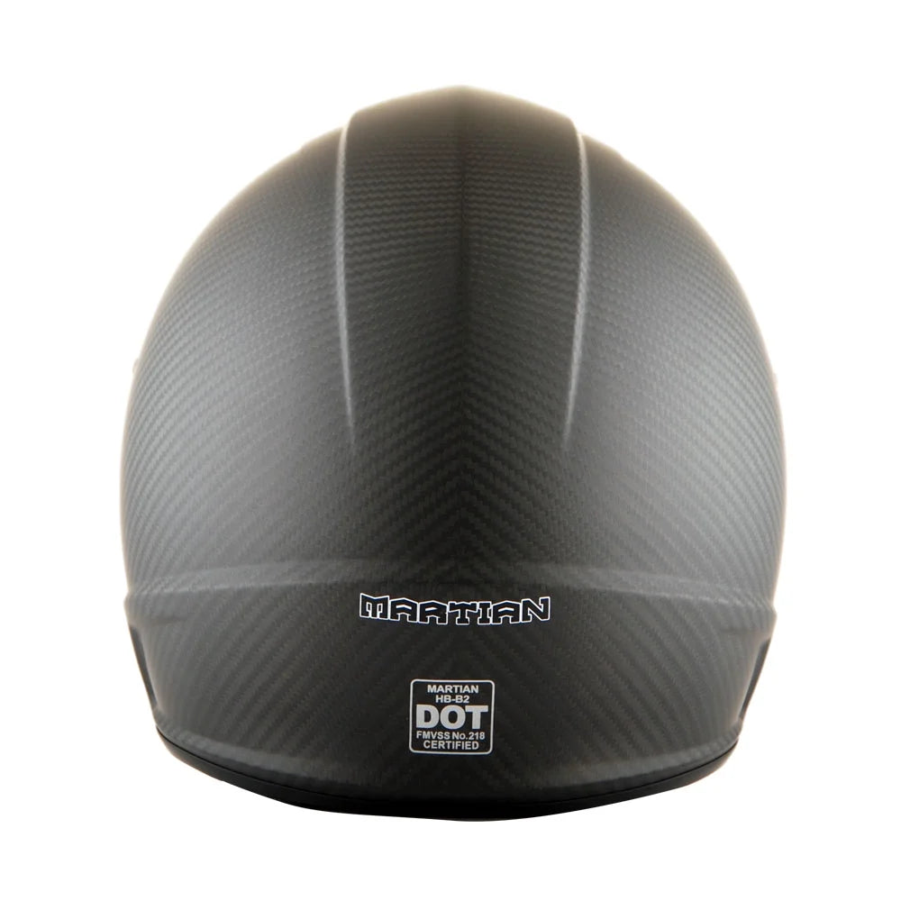 Matt Carbon Black Carbon Fiber Motorcycle Open Face Helmet W1678