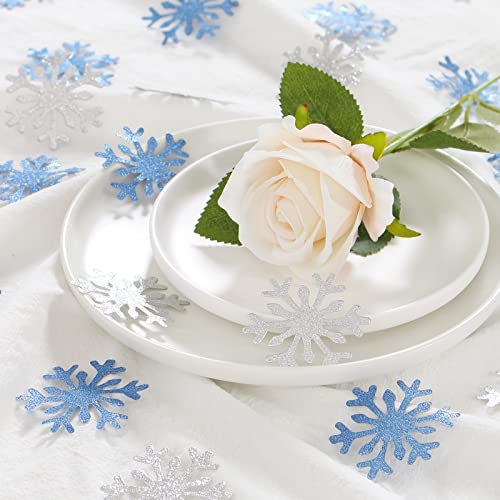 100pcs Glitter Paper Silver Blue Table Confetti L185208