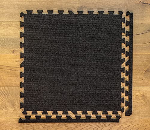 Interlocking Foam Floor Carpet Tiles 24" x 24" x 3/8" Gray EVA Foam Carpet Squares G74537
