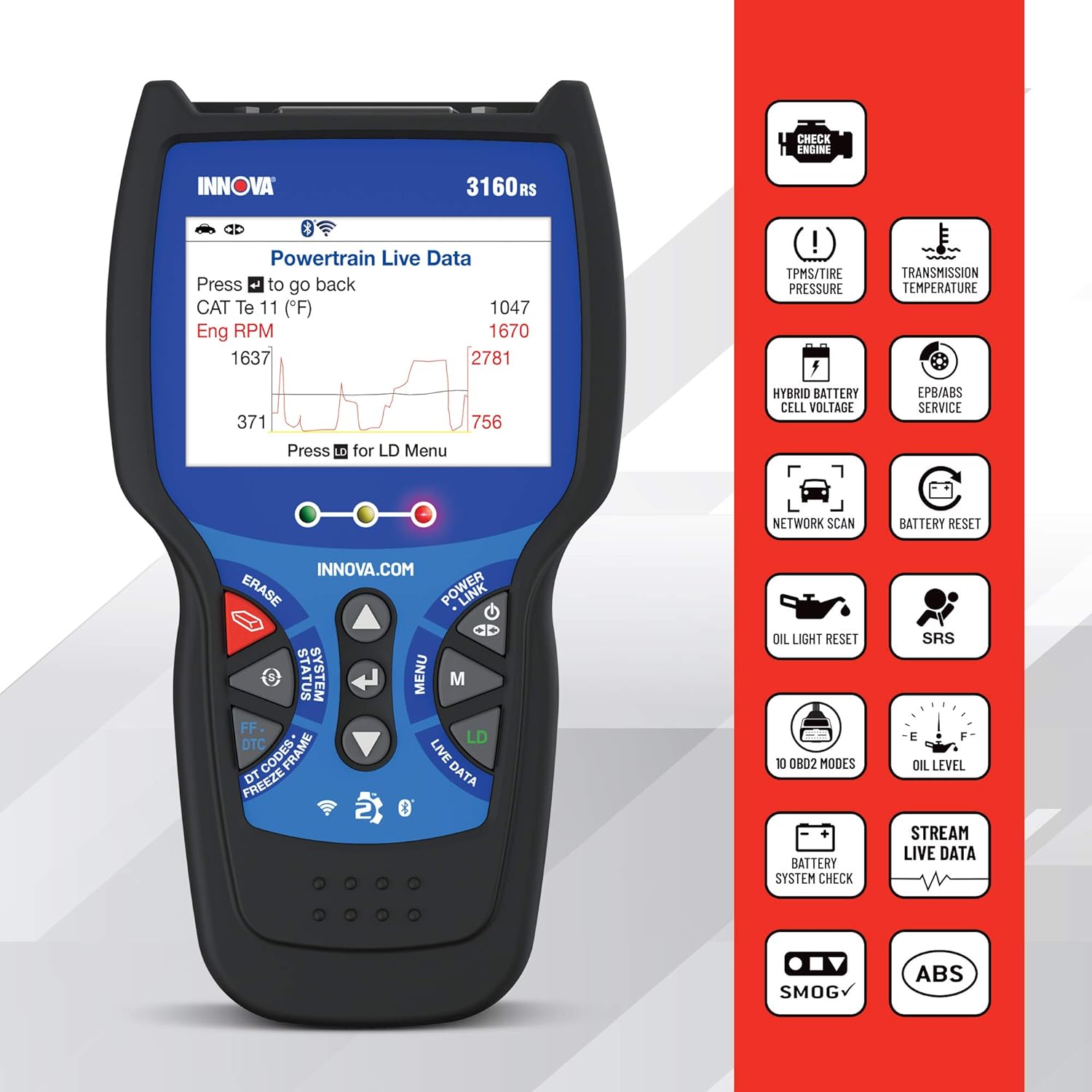 OBD2 Scanner Car Code Reader with Live Data W7305