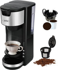 Single Serve Coffee Maker with Adjustable Drip Tray 30oz Removable Reservoir I790242