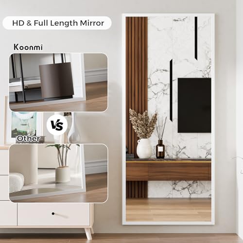 Black 65"x24" Full Length Mirror with Aluminum Alloy Frame X62059