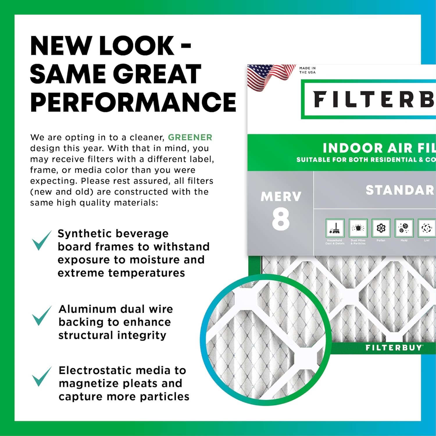 19x21.5x1 MERV 8 Pleated Air Filter (4-Pack) M87578