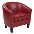 Cranberry Faux Leather Club Chair D715856