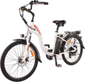 Pearl White 750W 48V 13Ah Step-Thru Electric Bicycle C4359