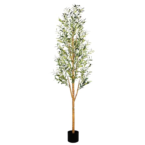 6FT Tall Artificial Olive Tree Faux Silk Potted Plants F272