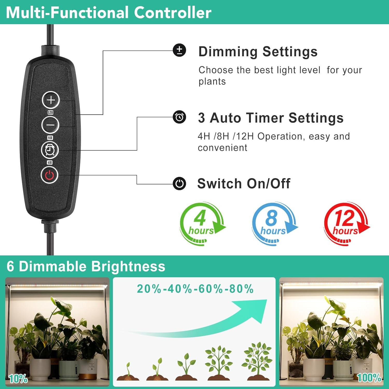 Grow Light Stand with Timer O7755