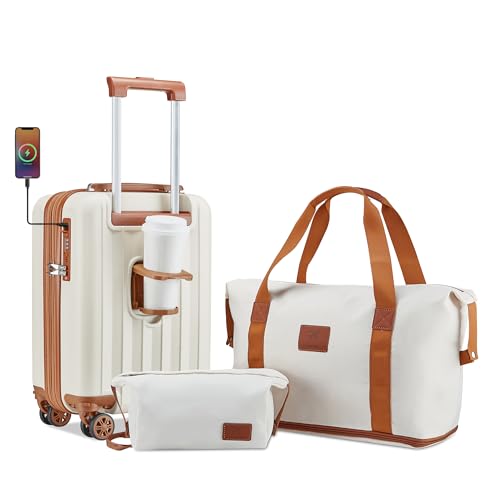 4 Piece Hardside Expandable Luggage Set with Spinner Wheels TSA Lock D640