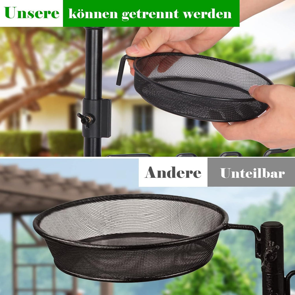Black Steel Bird Feeder Station Kit C31737
