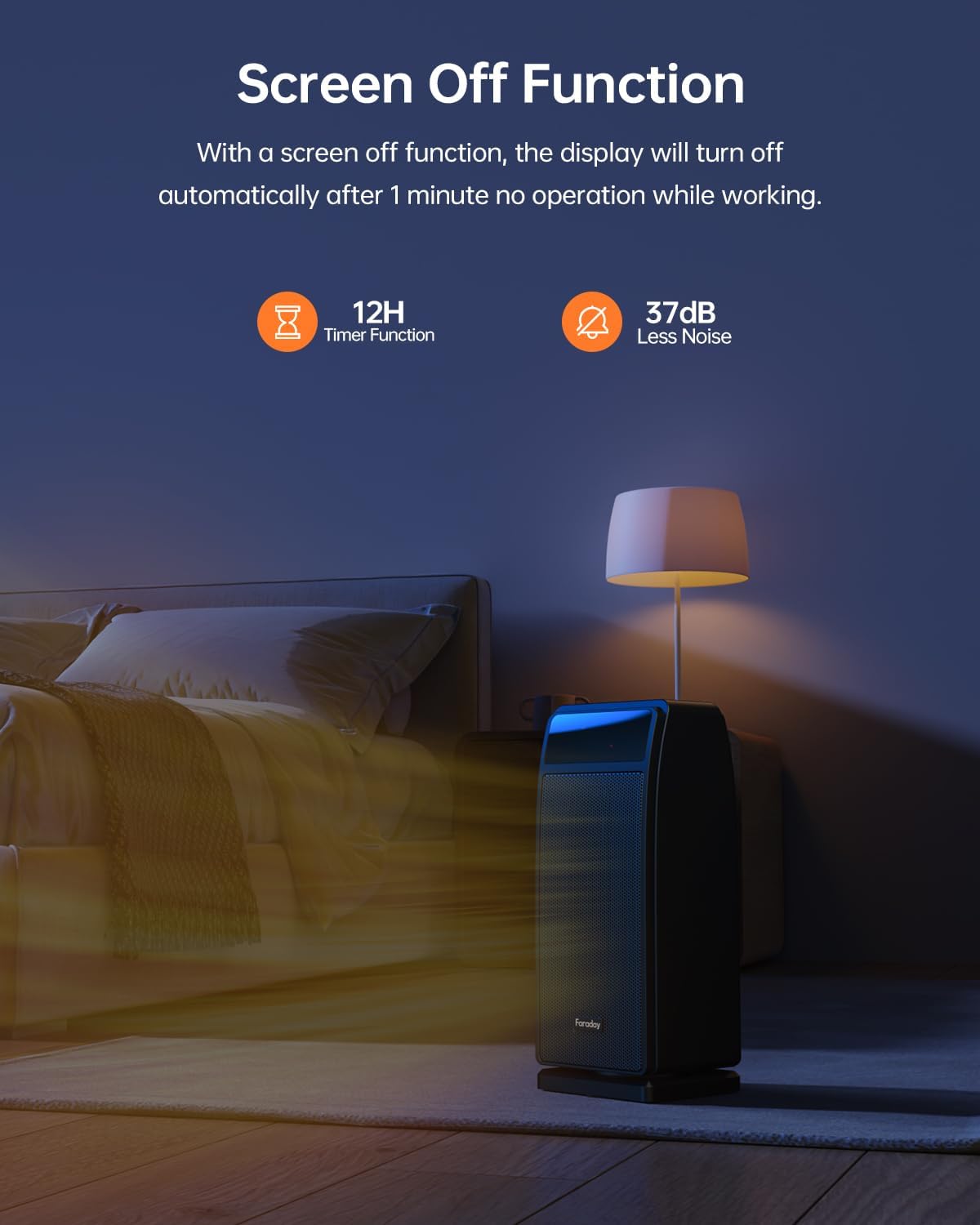 1500W Black Portable Space Heater R286