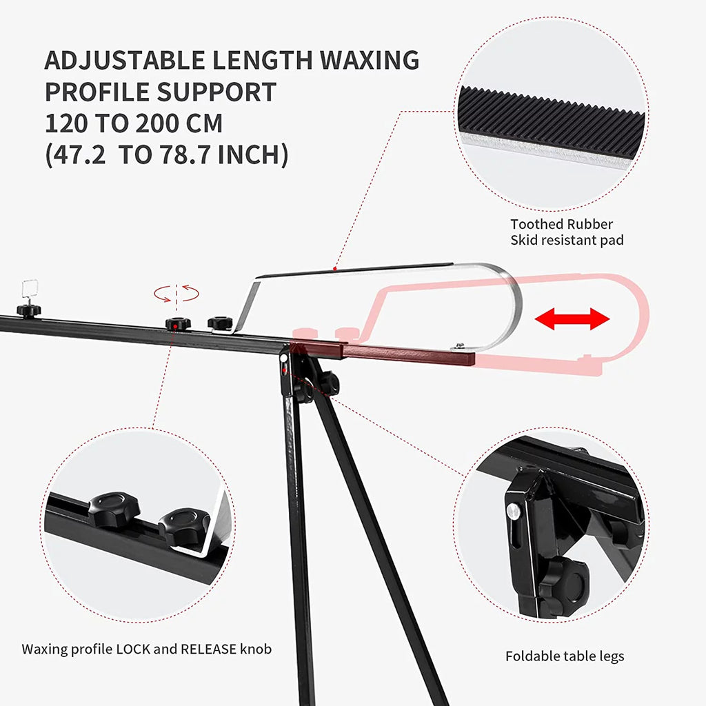 Cross Country Nordic Ski Waxing Single Profile Bench Table with Foldable Legs N985485
