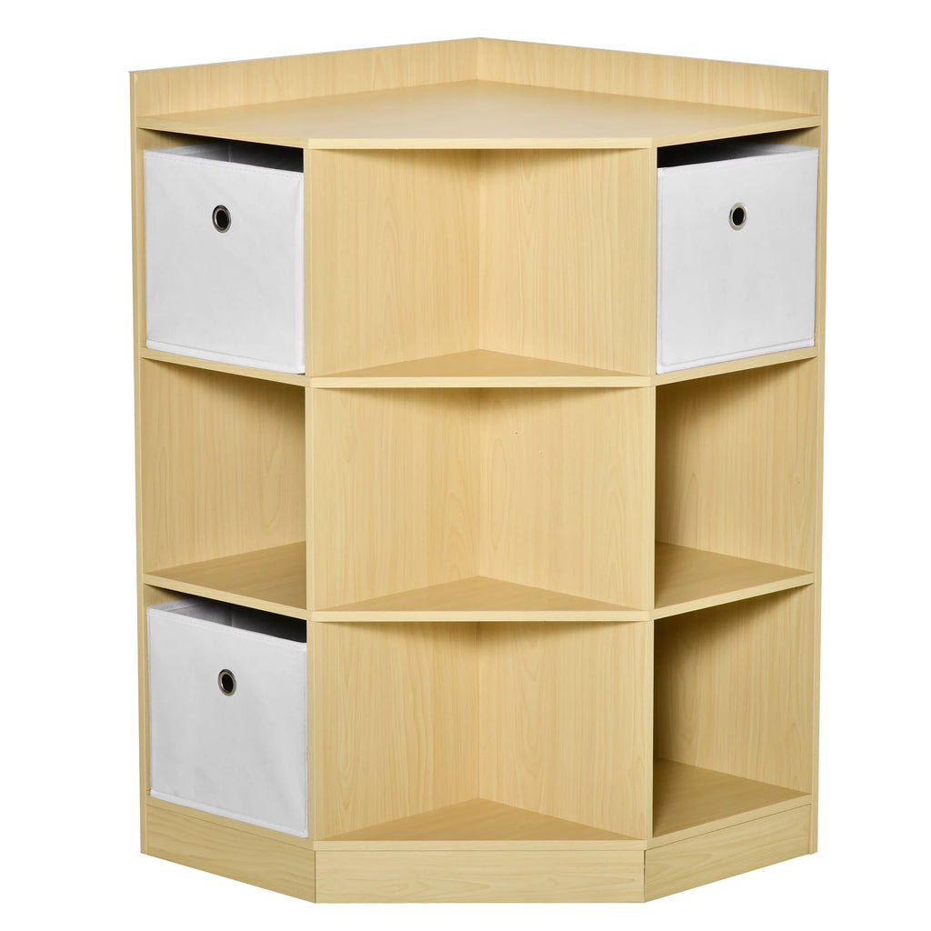 Natural Kids Corner Cabinet with Three Baskets L8478
