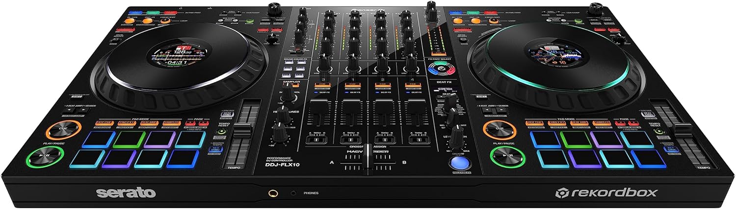 Black 4-deck DJ Controller W614482
