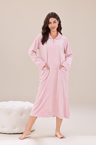 Front Zipper Full-Length Bathrobe M270