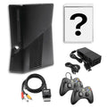 Black Xbox 360 S 4GB Game Console with 2 Controllers E85308