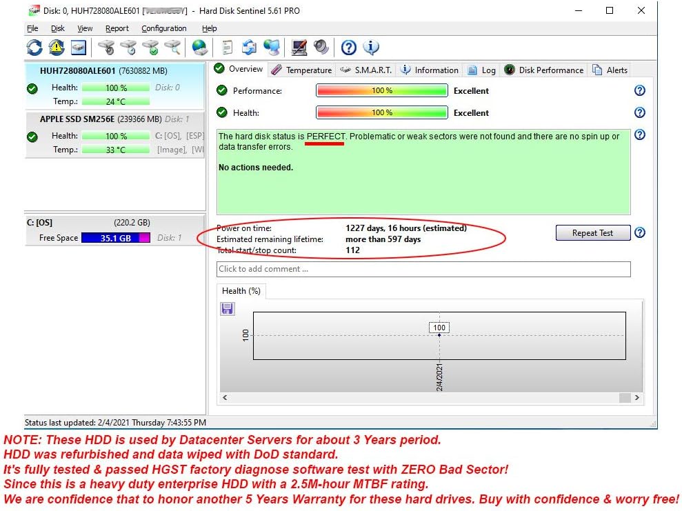 8TB 7200RPM SATA 6.0Gb/s 3.5inch Enterprise Hard Drive G805