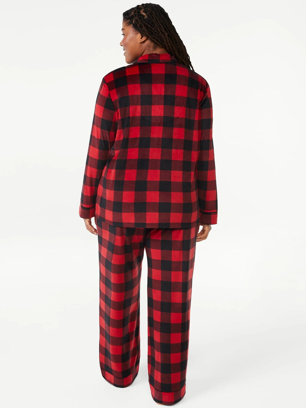 Velour Knit Pajama Set, 2-Piece O871244