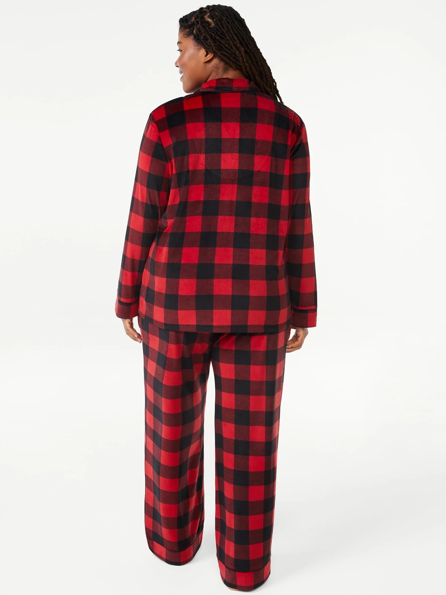 Velour Knit Pajama Set, 2-Piece O871244