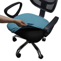 Creamy-White Stretch Jacquard Office Chair Cover W644894
