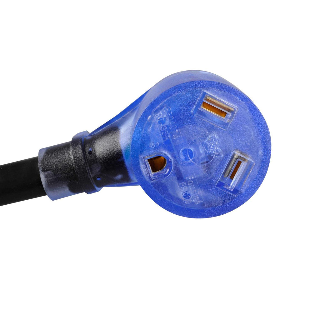 10/3 STW 50 to 30-Amp Universal RV Adapter Extension Cord with Lighted End X678373