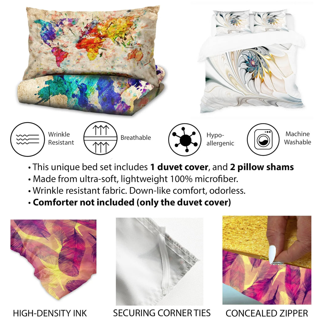 Yellow Floral Bedding Comforter Set with 2 Shams Twin D993