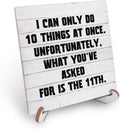 Wood Sign Desk Decor with Wooden Stand P7801