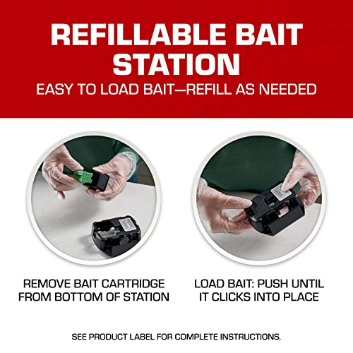 Mouse Killer Refillable Station with 4 Poison Block Refills P796614
