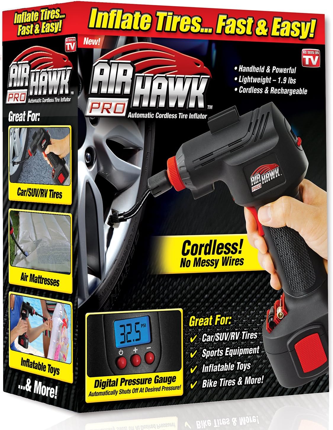 Black Cordless Tire Inflator H124445