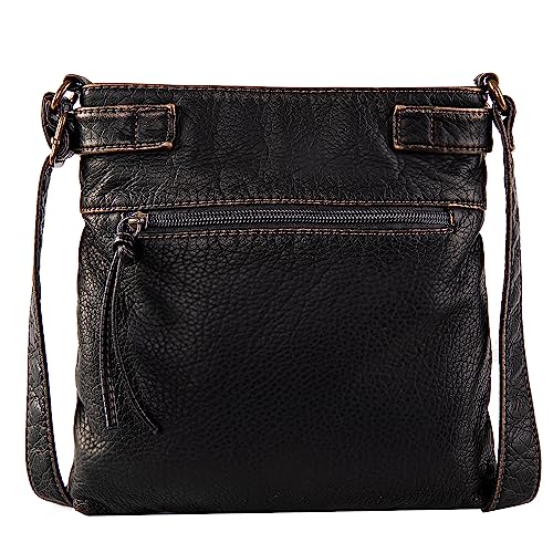 Soft Washed Leather Crossbody Shoulder Bag W394688