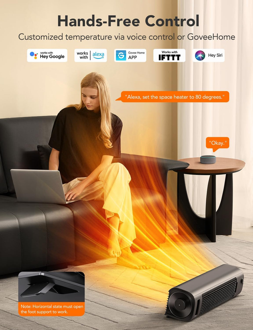 Smart Oscillating Ceramic Tower Heater 1500W X940