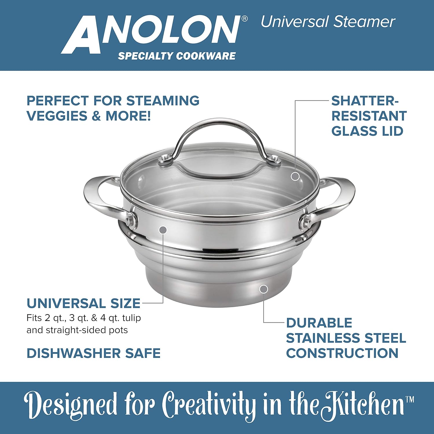Stainless Steel Covered Steamer Insert U22610
