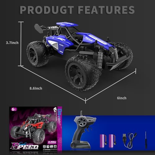 2.4GHz 25KM/H 1:16 Off-Road RC Car with LED Lights and 1800mAh Rechargeable Battery F58095
