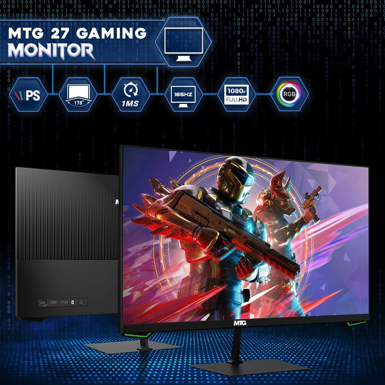 8 Gaming Desktop PC, Intel Core i5 8th Gen, 16GB RAM, 128GB SSD + 2TB HDD, AMD RX 550 4GB Graphics Card, 27 Inch Monitor, Win 11 Home Q69258