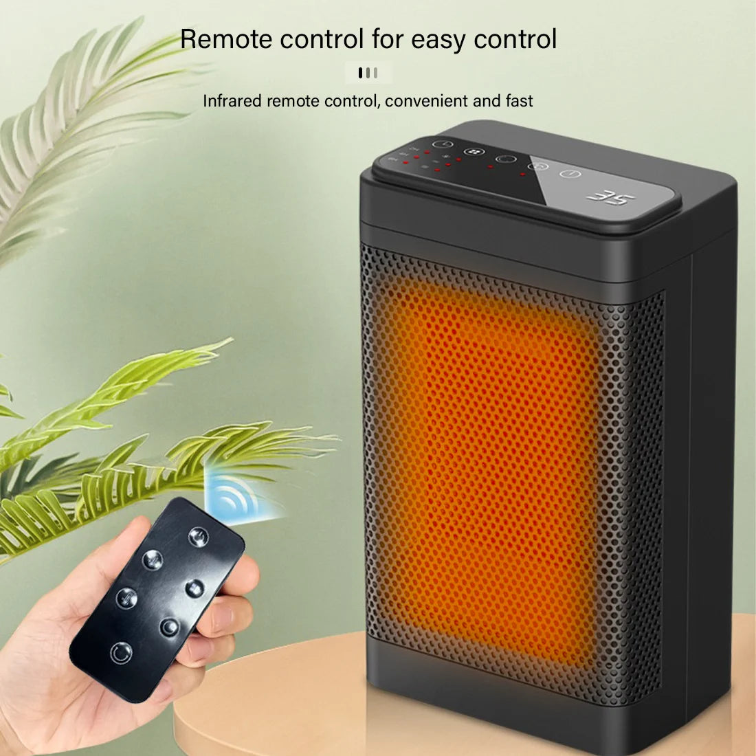 1500W Portable Electric Heater with Thermostat, Timer and Remote A3621