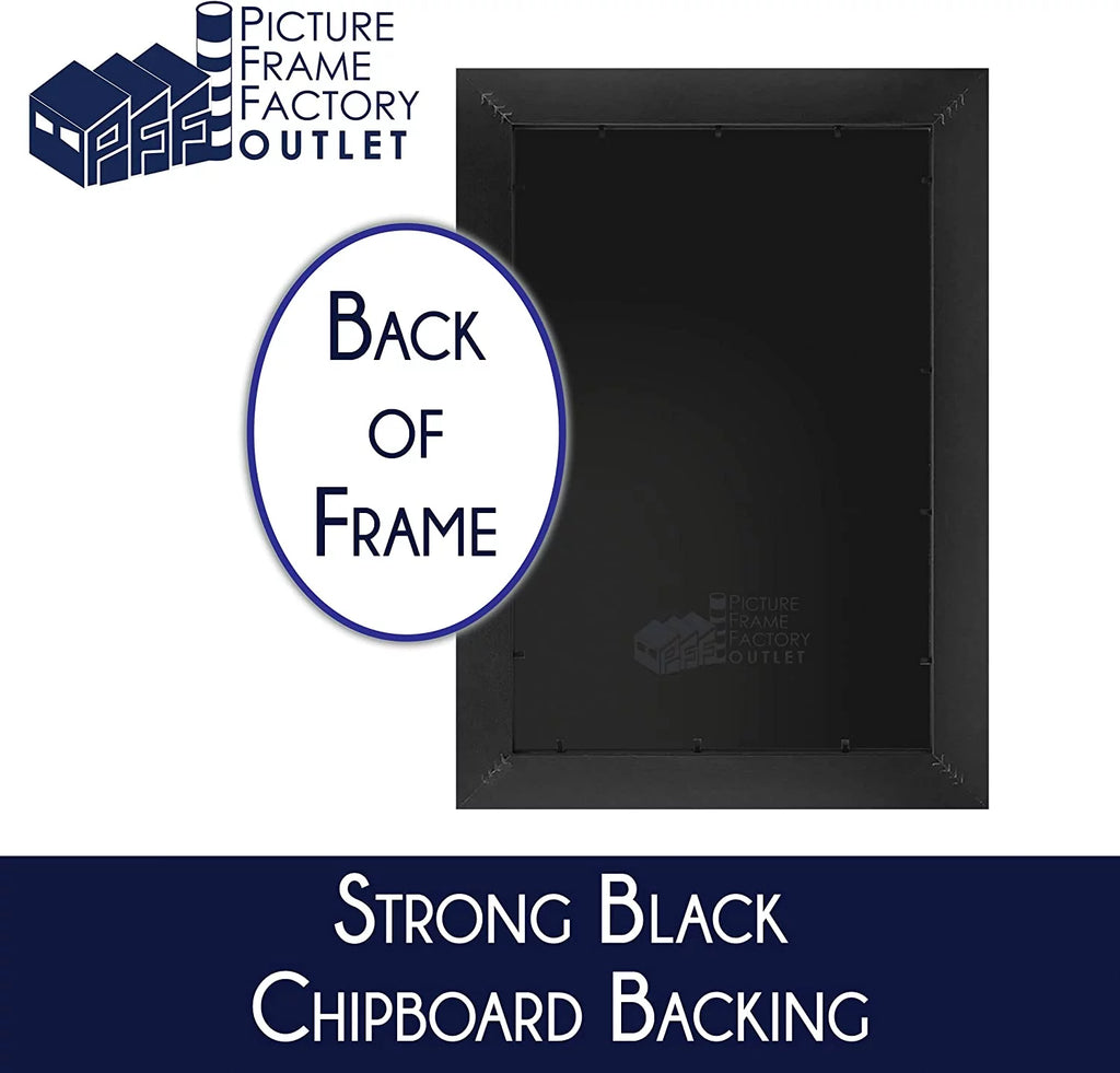 14.25x19.5 Black MDF Picture Frame with plexi-glass B719
