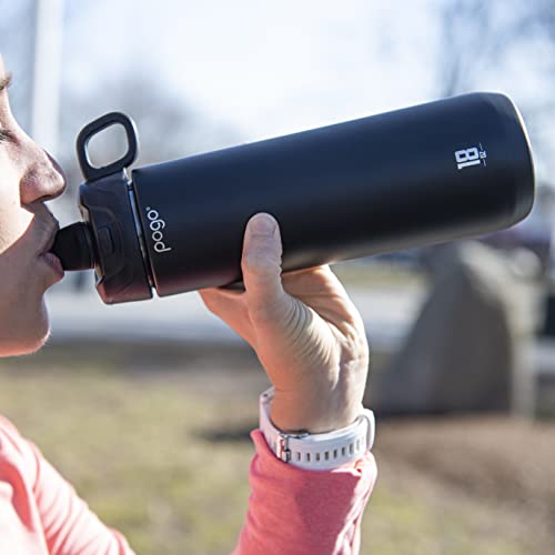 26 oz Vacuum Insulated Stainless Steel Water Bottle with Leak Proof Chug Lid and Silicone Carry Loop Y293